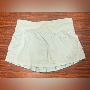 Ivivva tennis athletic skirt skort size 7 light green EUC
